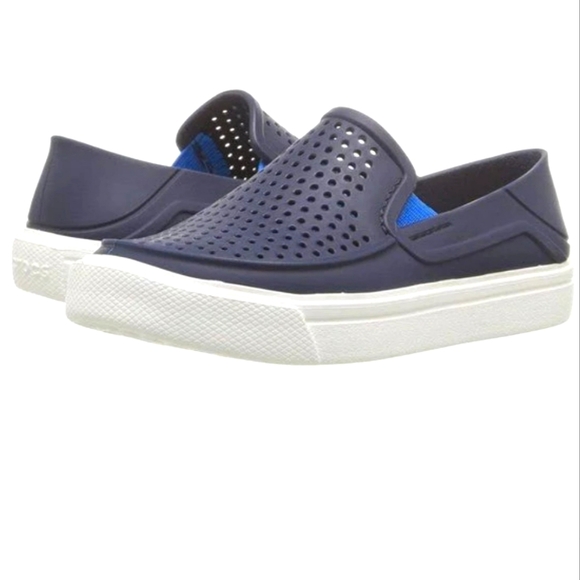 Crocs Citilane Roka Blue White Rubber junior size 3 comfort lightweight NWOT - Picture 2 of 10